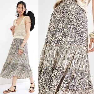 LIKE NEW Beachgold Tiered Leopard Skirt and matching top (PRICE IS FOR SET).